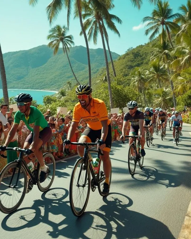 Axel Taillandier, originaire de Guadeloupe, s'impose lors de la première étape du tour cycliste à Sainte-Anne